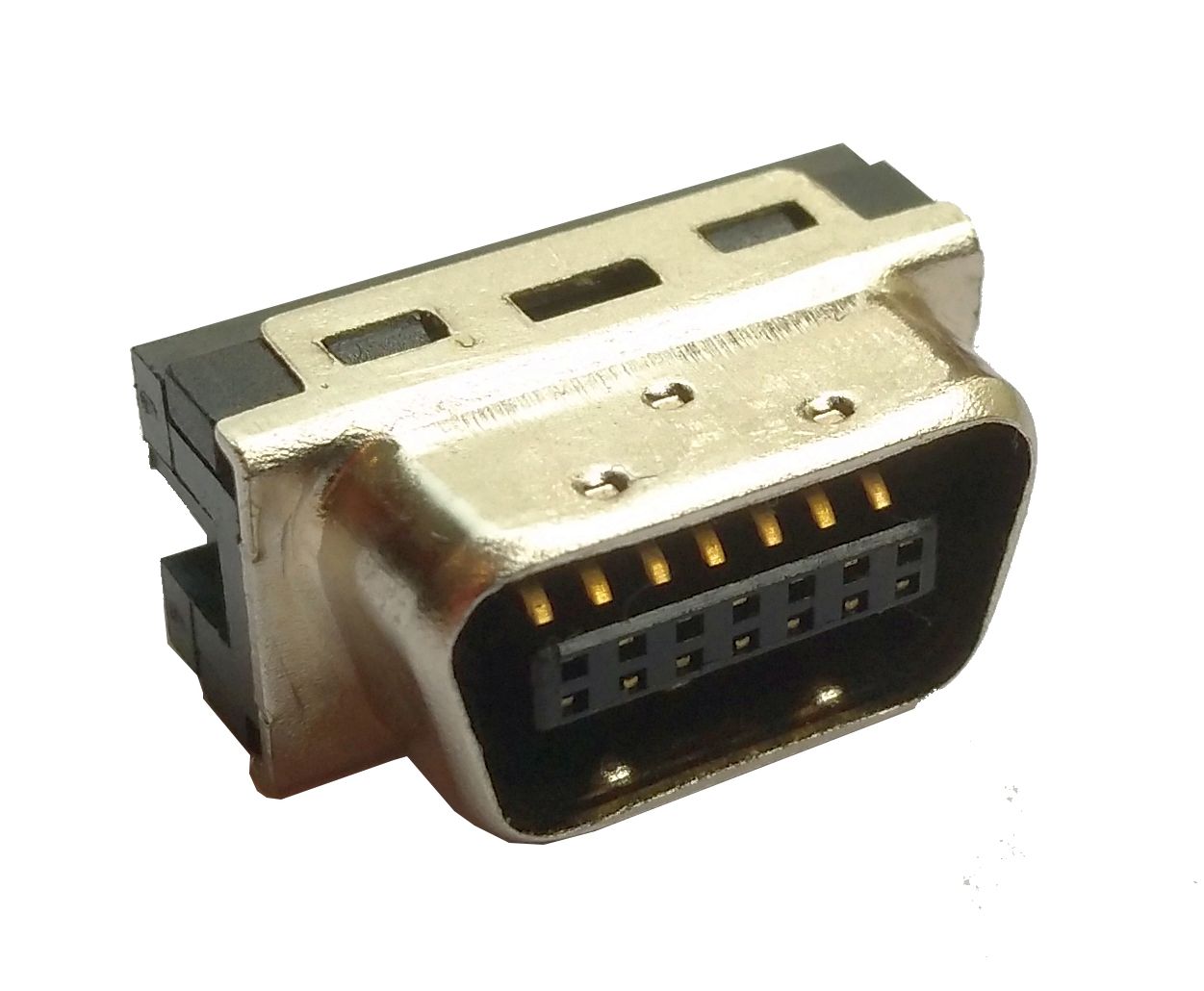 Centronics 14-pin connector met behuizing male voorkant schuin connector