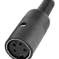 DIN-4 connector 216 graden female zwart