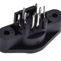 DIN-6 mini connector voor inbouw (PS2) 02