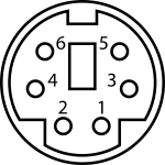 DIN-6 mini connector icon