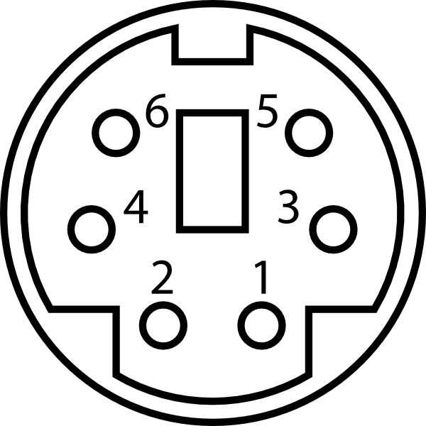 DIN-6 mini connector icon