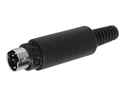DIN-6 mini connector male zwart PS2