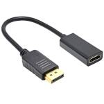 DisplayPort naar HDMI adapter kabel 20cm max 1080P zwart
