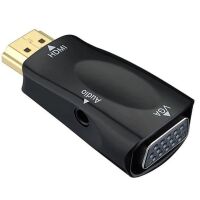 HDMI naar VGA adapter met audio uitgang zwart