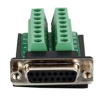 D-SUB DB15 connector female met schroef terminals 03