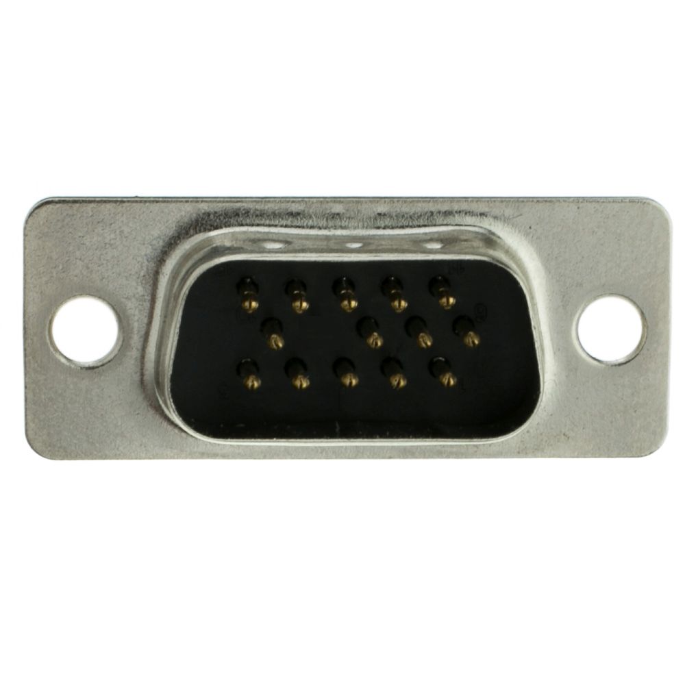 D-SUB DB15 HD VGA 14P connector male met soldeerpunten voorkant