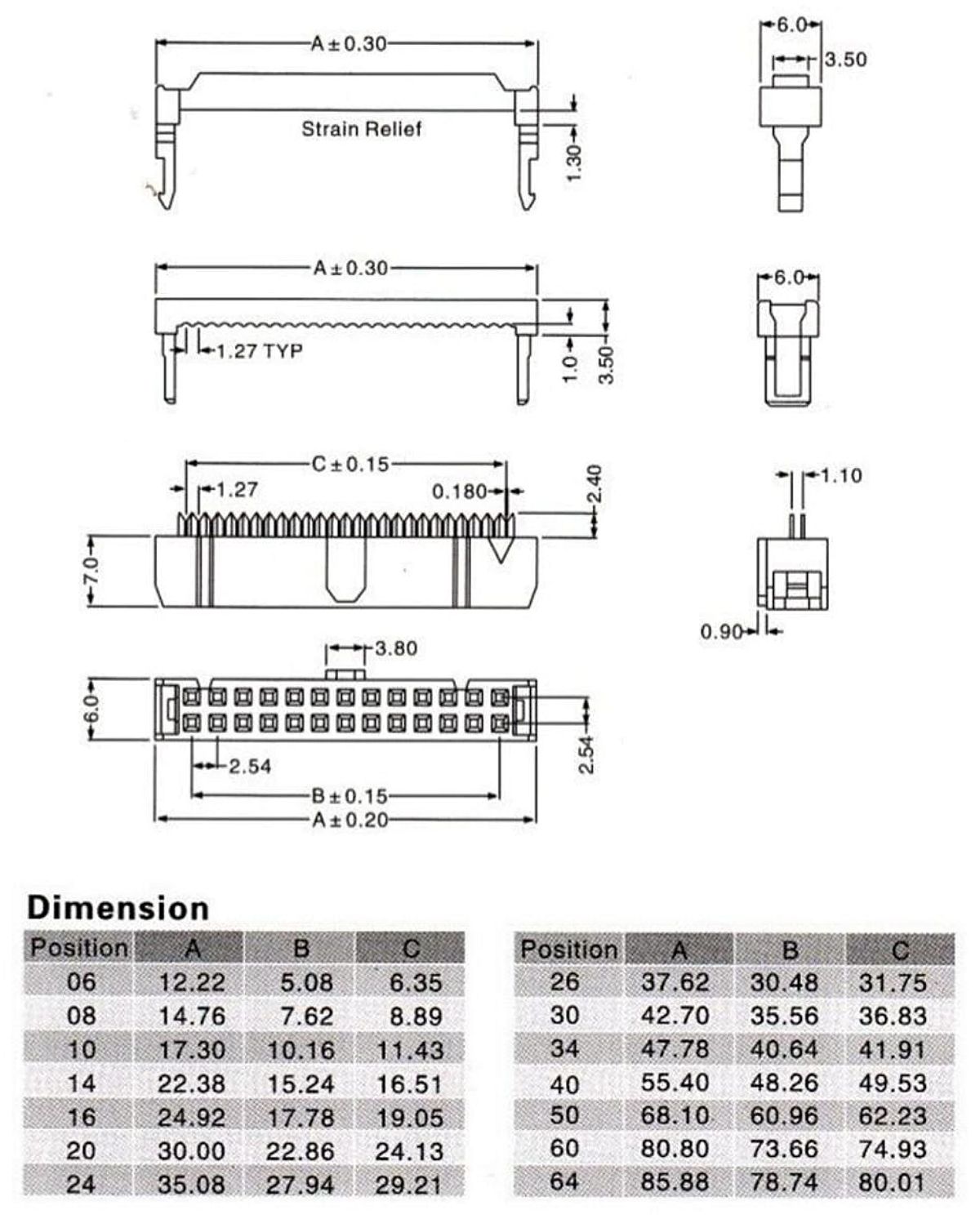 FC-40P 2x20 pin connector 2