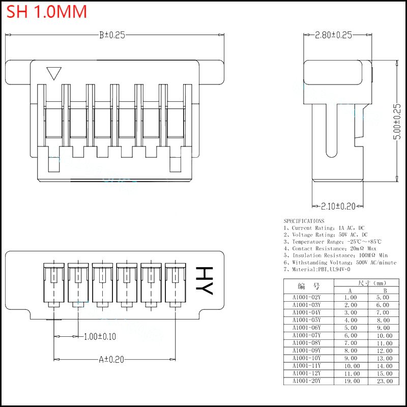 Connector JST-SH 1