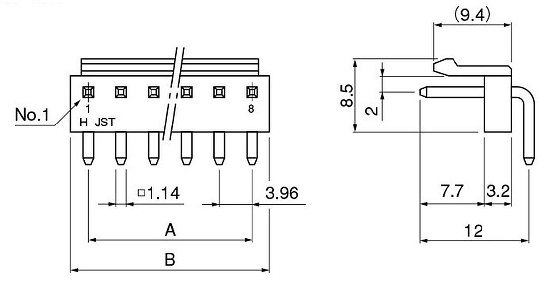 Connector JST-VH 3