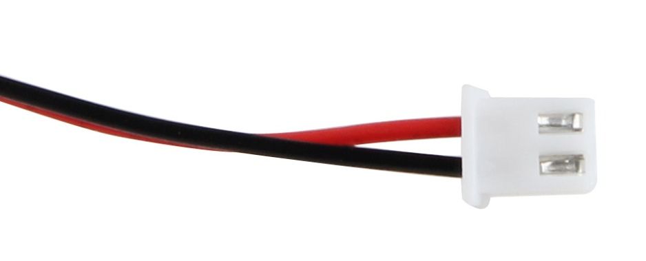 Connector JST-XH 2.54mm pitch 2-pin male met 20cm kabel zwart=links / rood=rechts