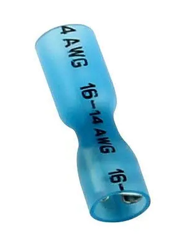 Kabelschoen lip female 1.5-2.5mm2 met isolatie krimpkous lijm waterdicht FDFD2-250 blauw