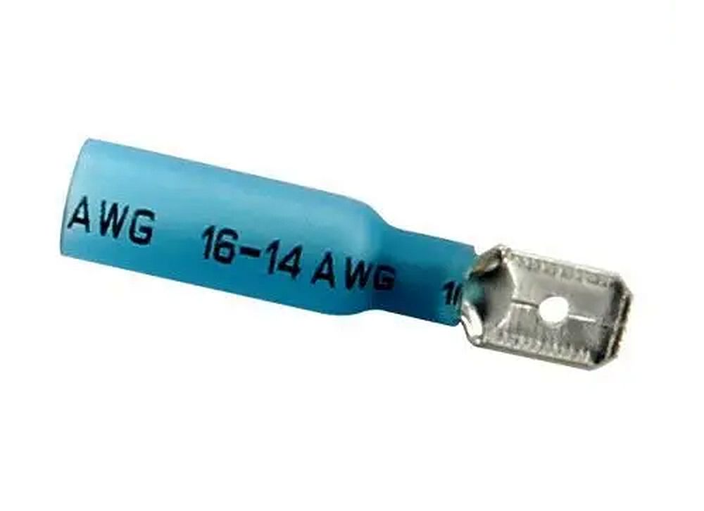Kabelschoen lip male 1.5-2.5mm2 met isolatie krimpkous lijm waterdicht MDD2-250 blauw