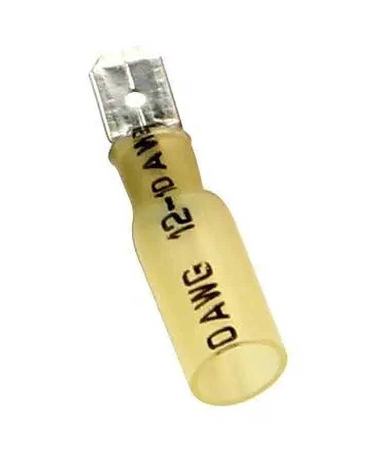 Kabelschoen lip male 4-6mm2 met isolatie krimpkous lijm waterdicht MDD5.5-250 geel