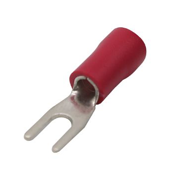 Kabelschoen vork 4mm 0.5-1.5mm2 SV1.25-4 rood