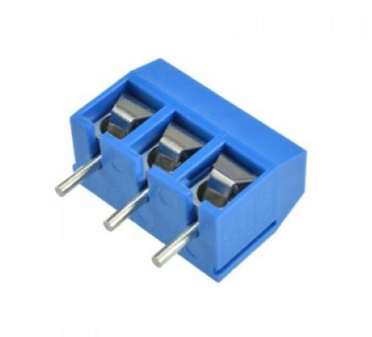 Klemblok Schroefterminal 5.00mm pitch 3-polig 2.5mm2 KF301-5.0 blauw
