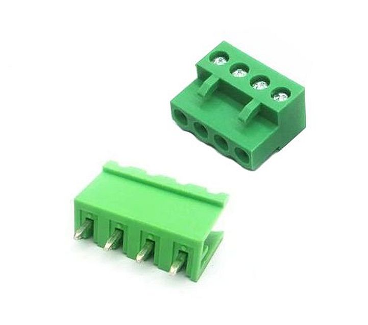 Klemblok en connector 5.00mm pitch 4-polig 2.5mm2 KF2EDGK groen