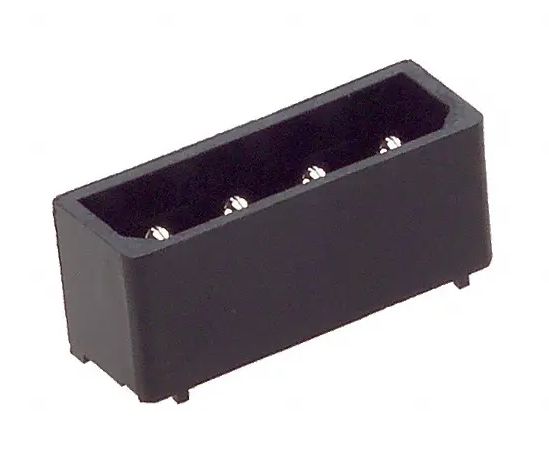 Molex LP4 4-pin connector female PCB zwart