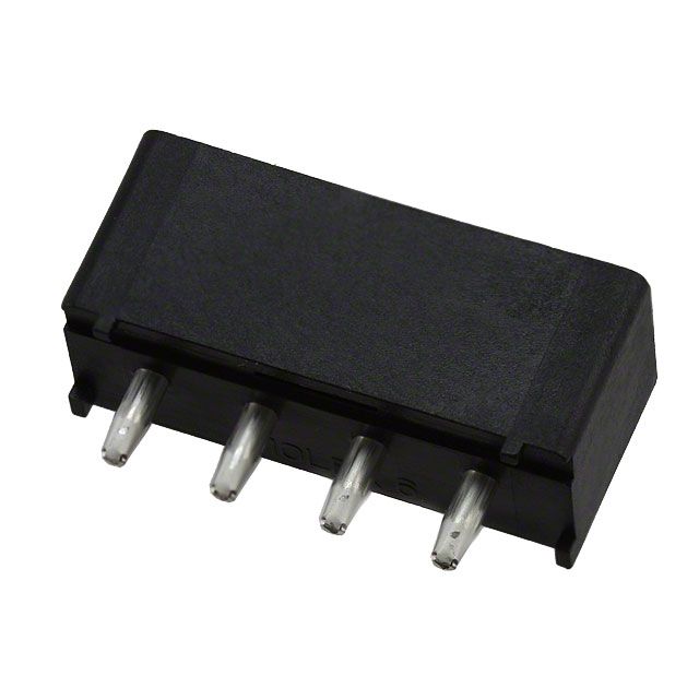 Molex LP4 4-pin connector PCB zwart 02