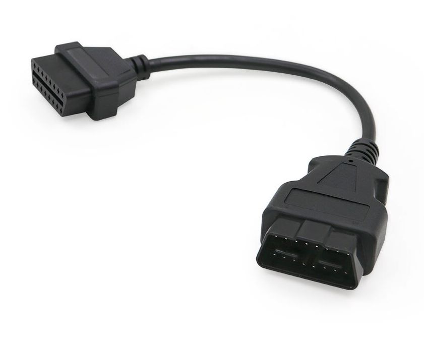 OBD2 16-pin verlengkabel 30cm J1962 zwart