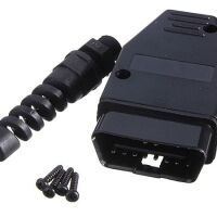 OBD2 male connector J1962 zwart 03