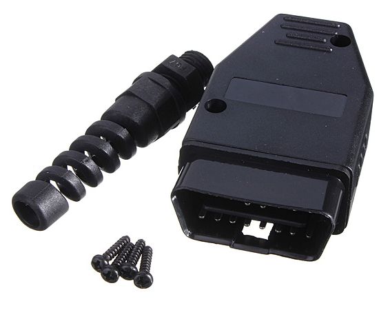 OBD2 male connector J1962 zwart 03