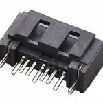 SATA socket 7-Pin Type A female connector verticaal DIP PCB 02