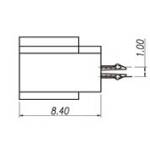 SATA socket 7-Pin Type A female connector verticaal DIP PCB afmetingen