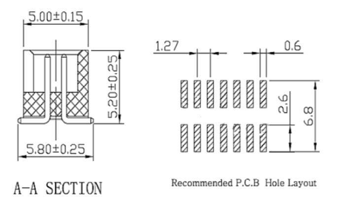 Pin header 2x13 pin 1