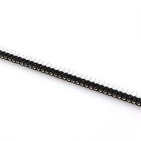 Pin header female pinsocket 1x40 pin 2.54mm pitch rond zwart