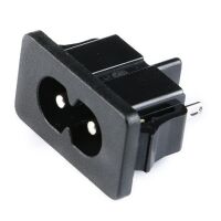 Power connector Eurostekker female plug C8 inbouw push-in 04