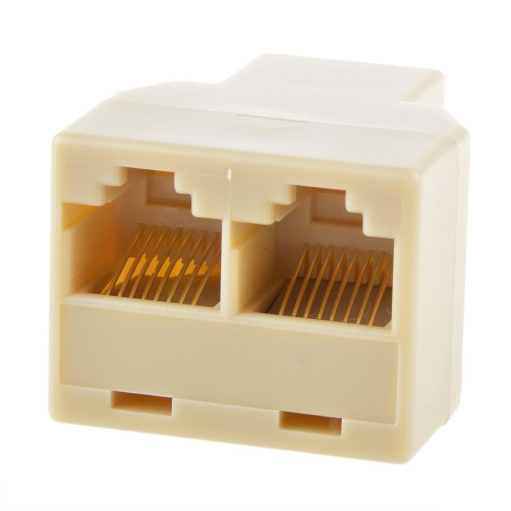 RJ45 CAT5E splitter t-stuk plastic 01