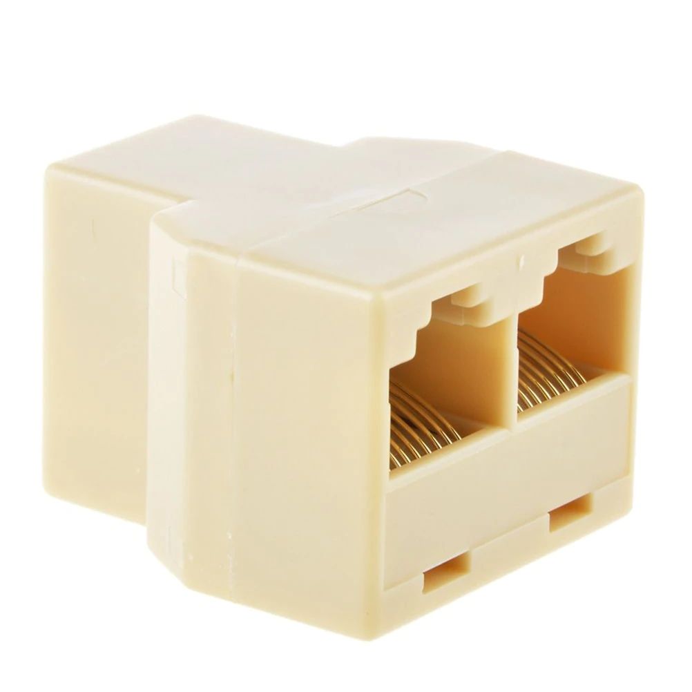 RJ45 8P8C splitter t-stuk kunststof unshielded