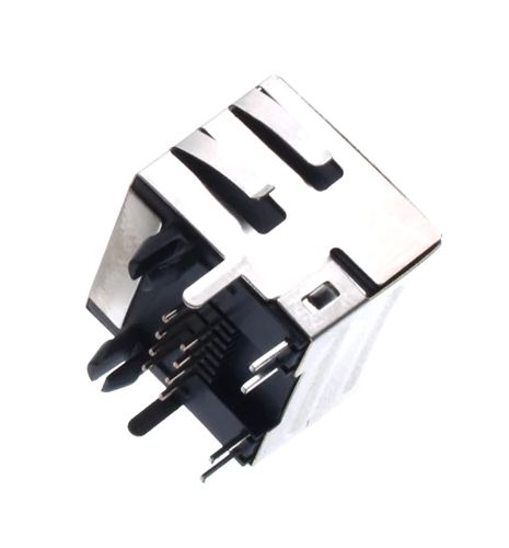 RJ45 connector 8P8C female metaal met leds PCB 2 04