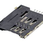 SIM kaart connector 6P push in-out voor standaard simkaart formaat SMD PCB 02