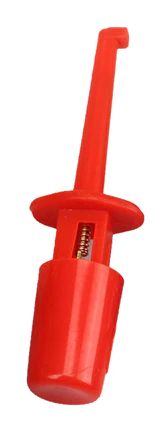 Probe testclip met haak 40mm rood