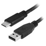 USB-A male naar USB-C male power kabel lengte 15cm zwart 02
