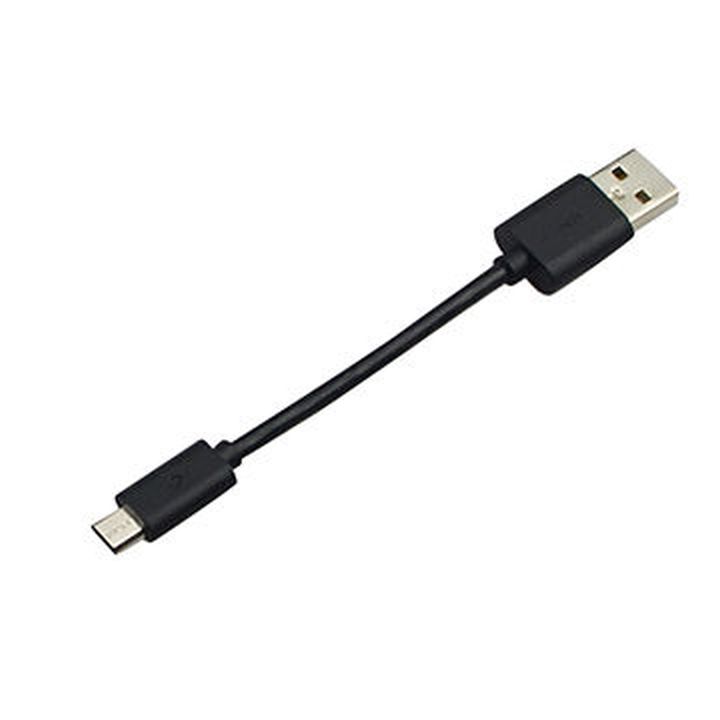 USB-A male naar USB-Micro male power kabel lengte 15cm zwart