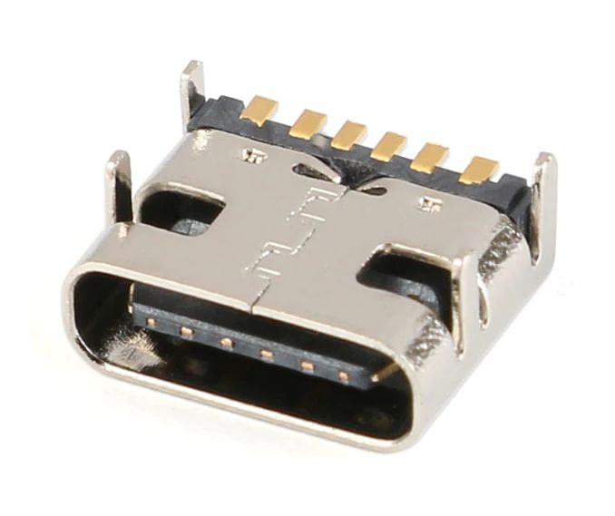 USB-C connector female 90 graden SMD PCB 02