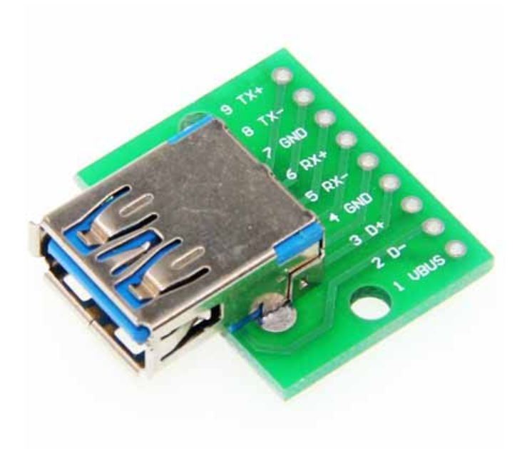 USB-A 3.0 female connector breakout module