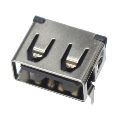 USB-A connector female horizontaal slim PCB THT