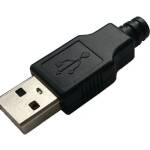 USB-A connector male zwart