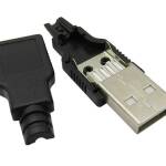 USB-A connector male uitelkaar