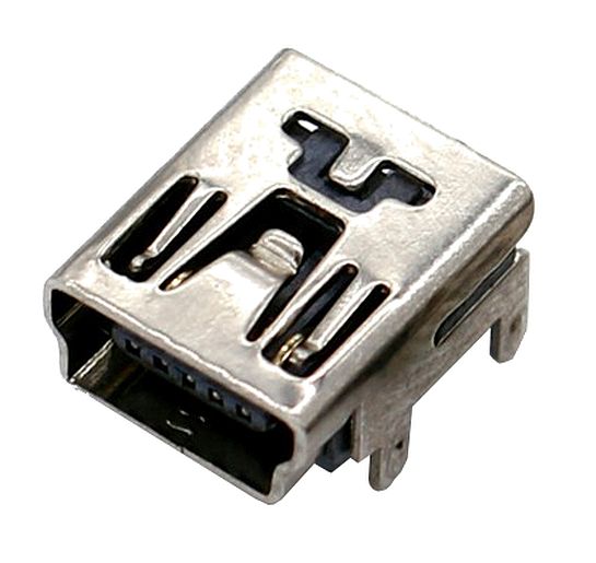 USB-mini connector female PCB THT