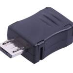 USB-micro connector male zwart (3 delen)