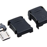 USB-micro connector male zwart open 01