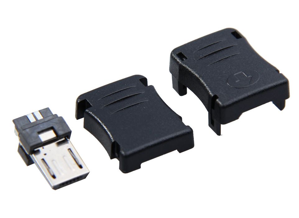 USB-micro connector male zwart open 01