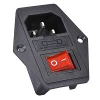 Power connector C14 male plug met zekering en tuimel schakelaar inbouw