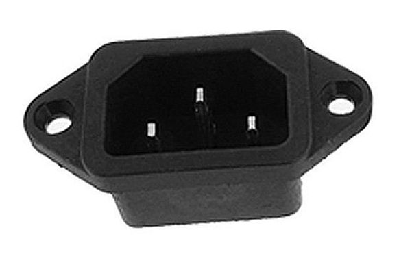 Power connector C14 male plug inbouw