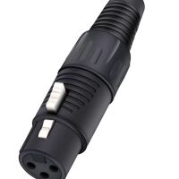 XLR 3-pin connector female C1038 zwart kunststof