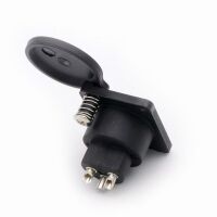 XLR 3-pin connector female met kap zwart C1039 02